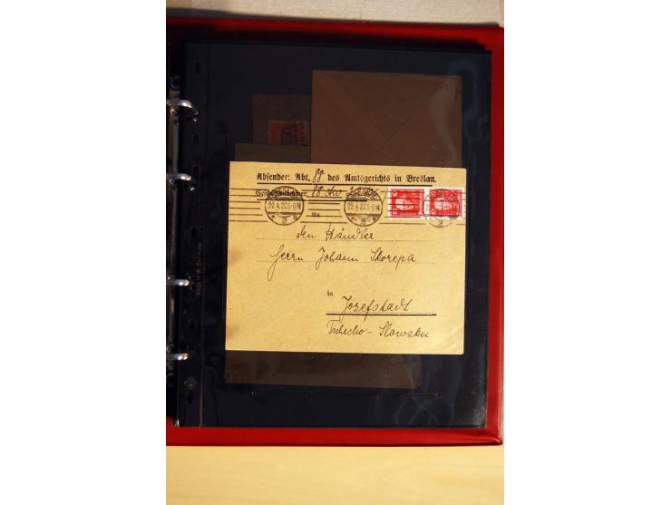 1923/32, umfangreiche Sammlung mit einigen hundert Briefen und Karten, sauber nach Ausgaben sortiert mit vielen besseren Einz