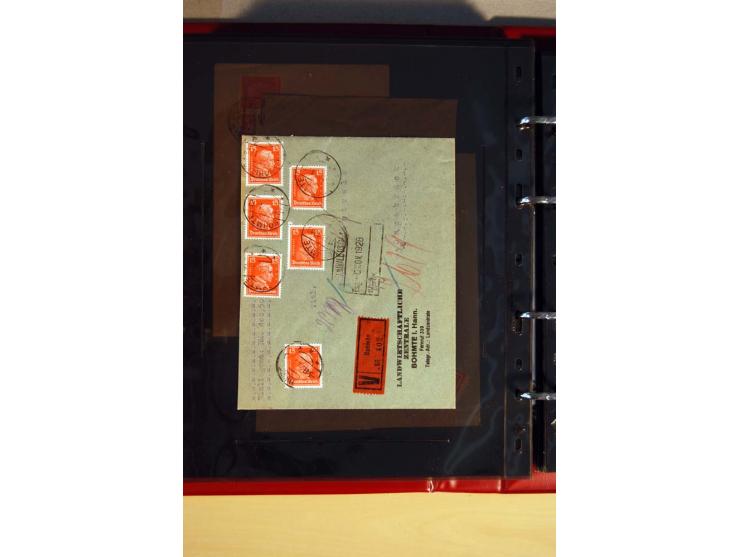 1923/32, umfangreiche Sammlung mit einigen hundert Briefen und Karten, sauber nach Ausgaben sortiert mit vielen besseren Einz