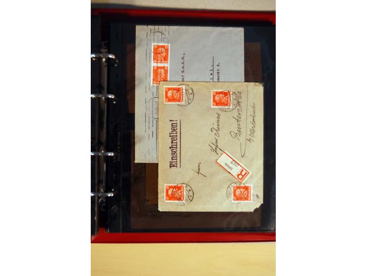 1923/32, umfangreiche Sammlung mit einigen hundert Briefen und Karten, sauber nach Ausgaben sortiert mit vielen besseren Einz