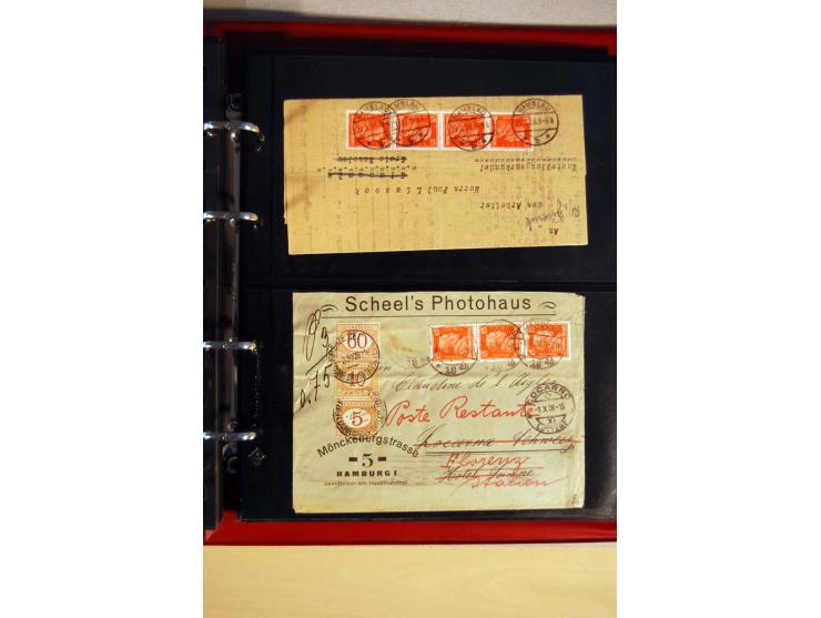 1923/32, umfangreiche Sammlung mit einigen hundert Briefen und Karten, sauber nach Ausgaben sortiert mit vielen besseren Einz