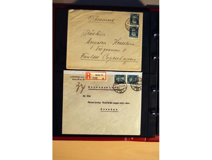 1923/32, umfangreiche Sammlung mit einigen hundert Briefen und Karten, sauber nach Ausgaben sortiert mit vielen besseren Einz