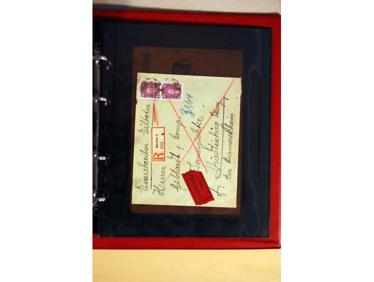 1923/32, umfangreiche Sammlung mit einigen hundert Briefen und Karten, sauber nach Ausgaben sortiert mit vielen besseren Einz