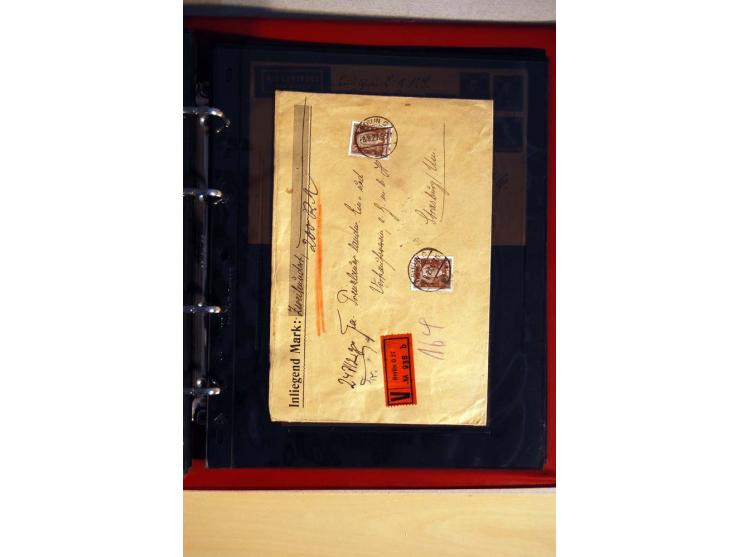 1923/32, umfangreiche Sammlung mit einigen hundert Briefen und Karten, sauber nach Ausgaben sortiert mit vielen besseren Einz