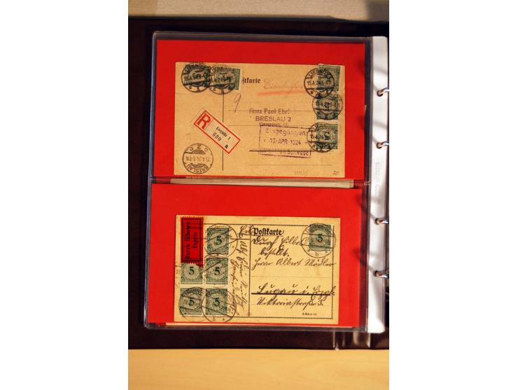 1923/32, umfangreiche Sammlung mit einigen hundert Briefen und Karten, sauber nach Ausgaben sortiert mit vielen besseren Einz