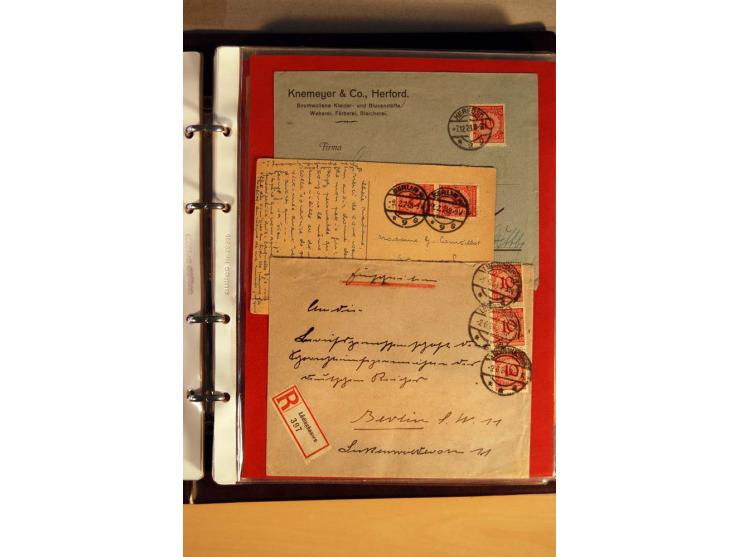 1923/32, umfangreiche Sammlung mit einigen hundert Briefen und Karten, sauber nach Ausgaben sortiert mit vielen besseren Einz