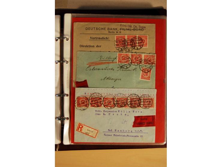 1923/32, umfangreiche Sammlung mit einigen hundert Briefen und Karten, sauber nach Ausgaben sortiert mit vielen besseren Einz