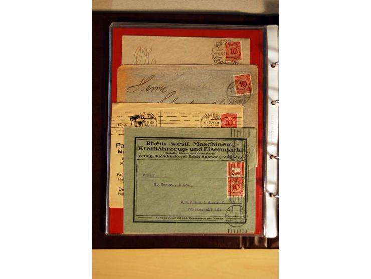 1923/32, umfangreiche Sammlung mit einigen hundert Briefen und Karten, sauber nach Ausgaben sortiert mit vielen besseren Einz