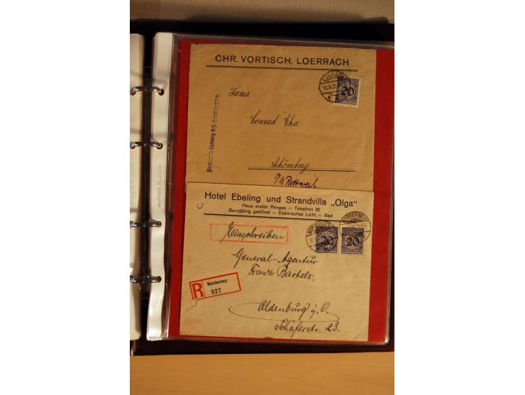 1923/32, umfangreiche Sammlung mit einigen hundert Briefen und Karten, sauber nach Ausgaben sortiert mit vielen besseren Einz