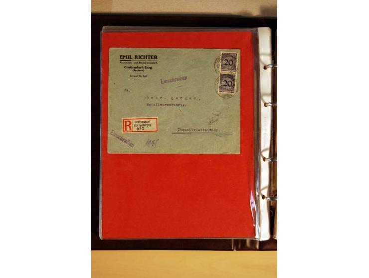 1923/32, umfangreiche Sammlung mit einigen hundert Briefen und Karten, sauber nach Ausgaben sortiert mit vielen besseren Einz