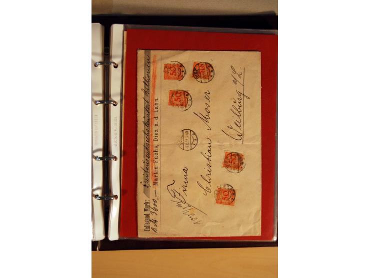 1923/32, umfangreiche Sammlung mit einigen hundert Briefen und Karten, sauber nach Ausgaben sortiert mit vielen besseren Einz