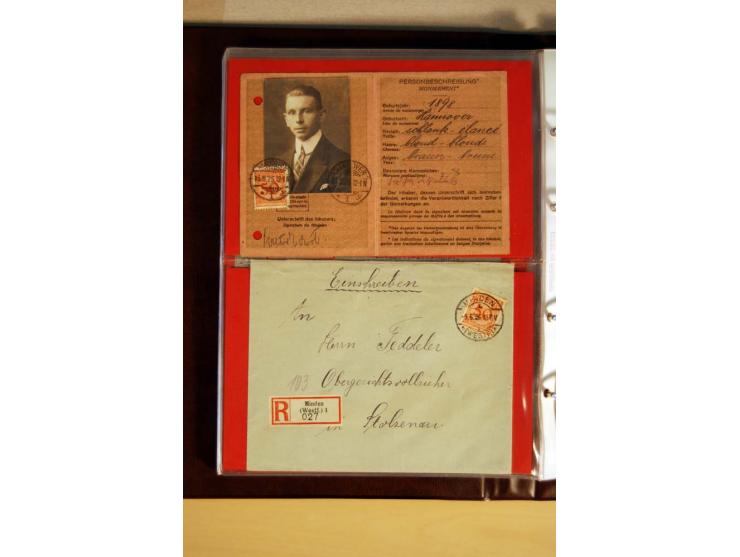 1923/32, umfangreiche Sammlung mit einigen hundert Briefen und Karten, sauber nach Ausgaben sortiert mit vielen besseren Einz