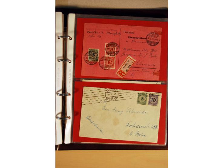 1923/32, umfangreiche Sammlung mit einigen hundert Briefen und Karten, sauber nach Ausgaben sortiert mit vielen besseren Einz