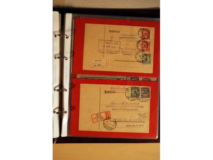 1923/32, umfangreiche Sammlung mit einigen hundert Briefen und Karten, sauber nach Ausgaben sortiert mit vielen besseren Einz