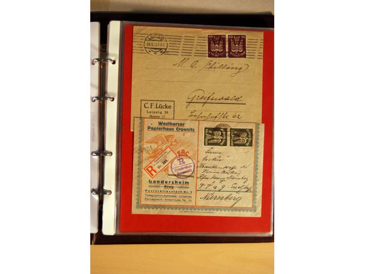 1923/32, umfangreiche Sammlung mit einigen hundert Briefen und Karten, sauber nach Ausgaben sortiert mit vielen besseren Einz