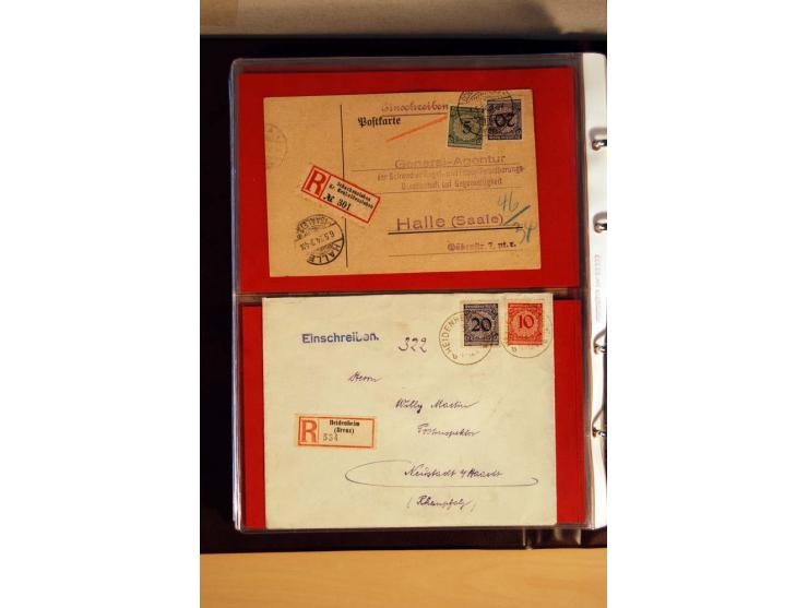 1923/32, umfangreiche Sammlung mit einigen hundert Briefen und Karten, sauber nach Ausgaben sortiert mit vielen besseren Einz