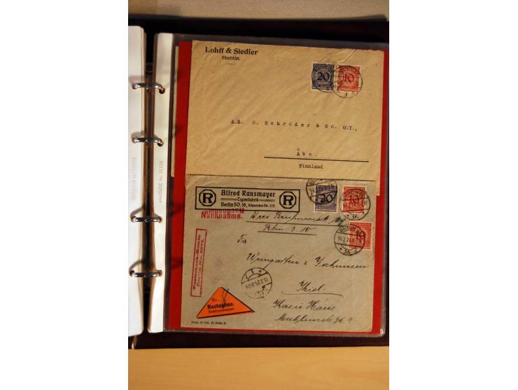 1923/32, umfangreiche Sammlung mit einigen hundert Briefen und Karten, sauber nach Ausgaben sortiert mit vielen besseren Einz
