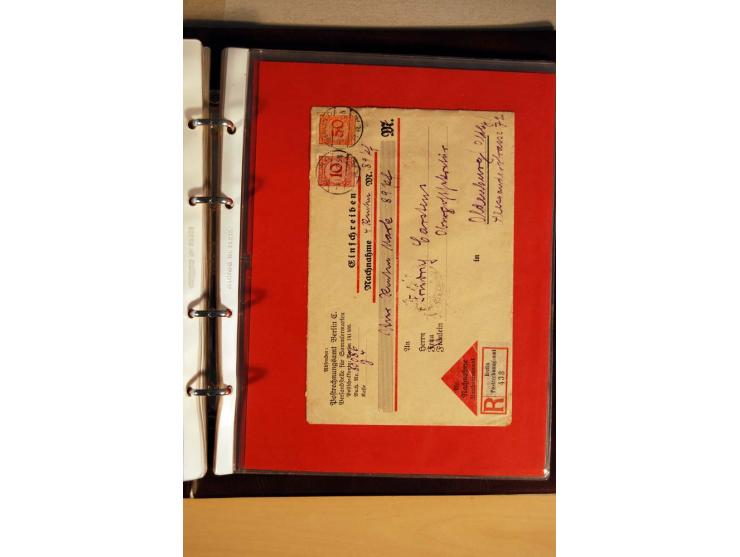 1923/32, umfangreiche Sammlung mit einigen hundert Briefen und Karten, sauber nach Ausgaben sortiert mit vielen besseren Einz