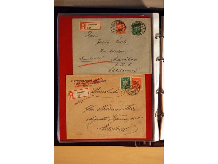 1923/32, umfangreiche Sammlung mit einigen hundert Briefen und Karten, sauber nach Ausgaben sortiert mit vielen besseren Einz