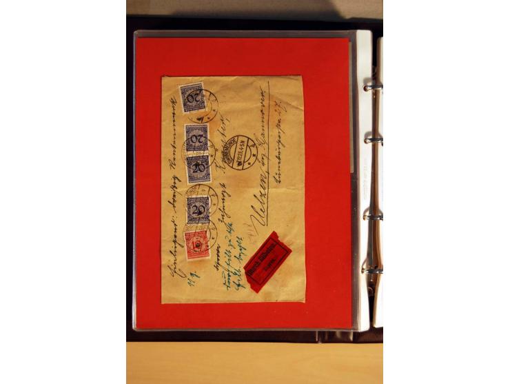 1923/32, umfangreiche Sammlung mit einigen hundert Briefen und Karten, sauber nach Ausgaben sortiert mit vielen besseren Einz