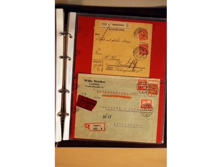 1923/32, umfangreiche Sammlung mit einigen hundert Briefen und Karten, sauber nach Ausgaben sortiert mit vielen besseren Einz