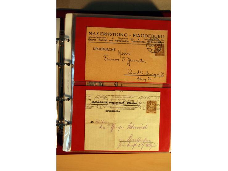 1923/32, umfangreiche Sammlung mit einigen hundert Briefen und Karten, sauber nach Ausgaben sortiert mit vielen besseren Einz