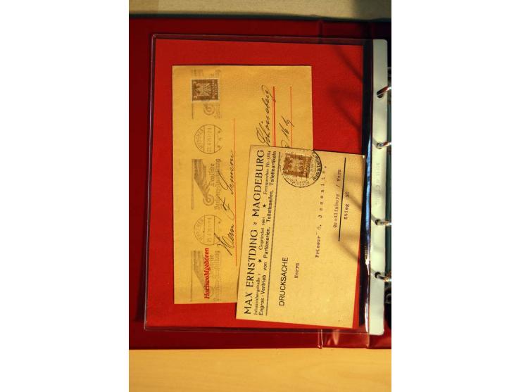 1923/32, umfangreiche Sammlung mit einigen hundert Briefen und Karten, sauber nach Ausgaben sortiert mit vielen besseren Einz