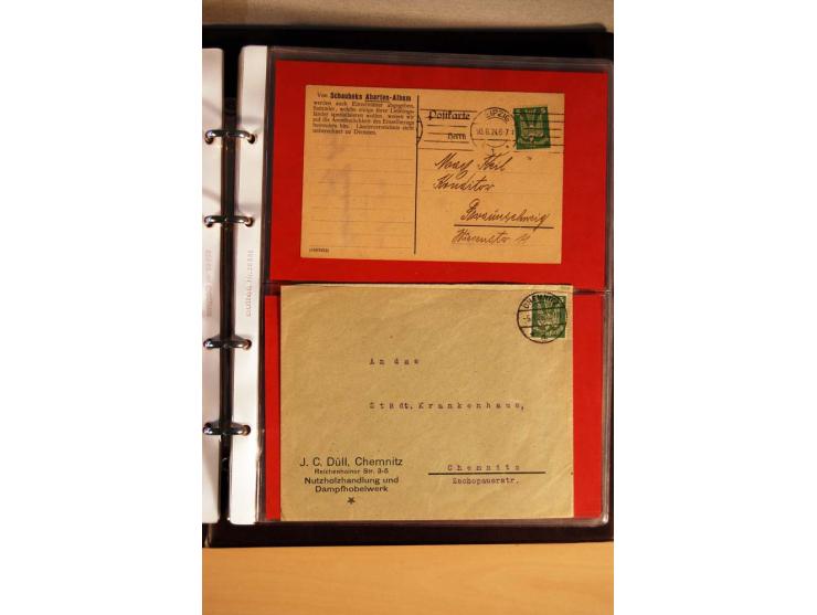 1923/32, umfangreiche Sammlung mit einigen hundert Briefen und Karten, sauber nach Ausgaben sortiert mit vielen besseren Einz