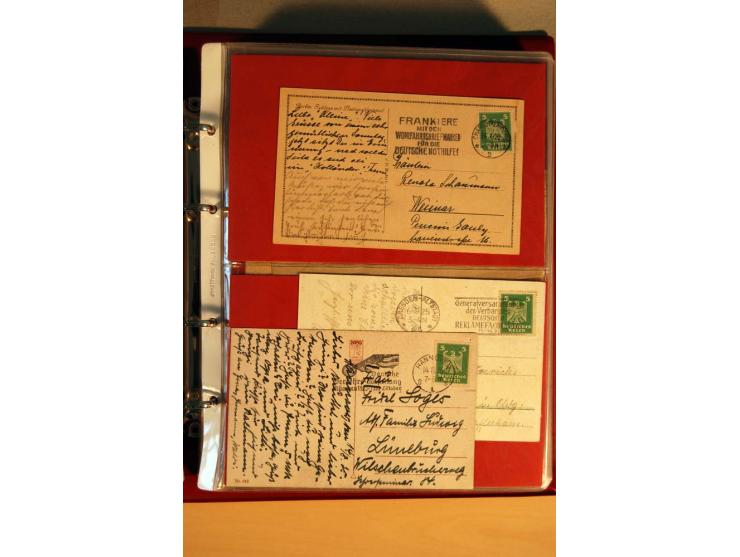 1923/32, umfangreiche Sammlung mit einigen hundert Briefen und Karten, sauber nach Ausgaben sortiert mit vielen besseren Einz