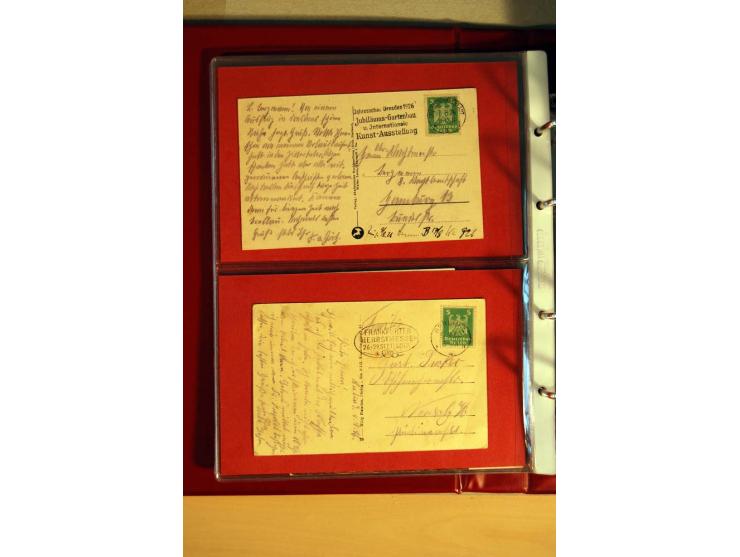 1923/32, umfangreiche Sammlung mit einigen hundert Briefen und Karten, sauber nach Ausgaben sortiert mit vielen besseren Einz