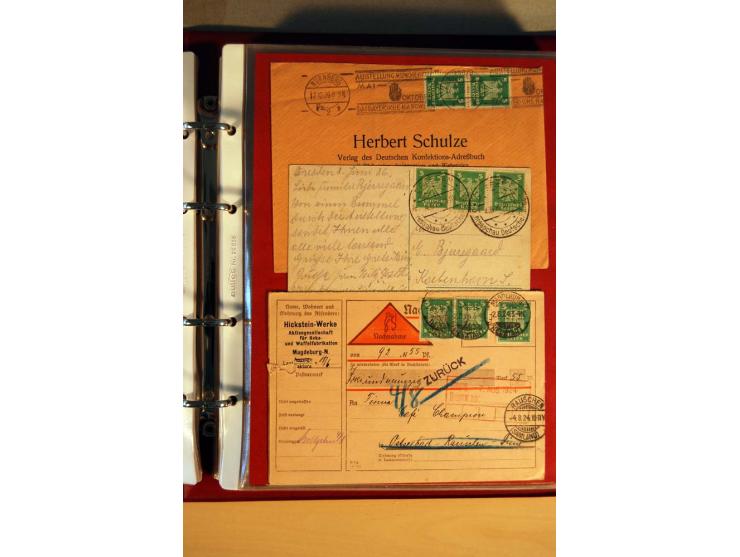 1923/32, umfangreiche Sammlung mit einigen hundert Briefen und Karten, sauber nach Ausgaben sortiert mit vielen besseren Einz