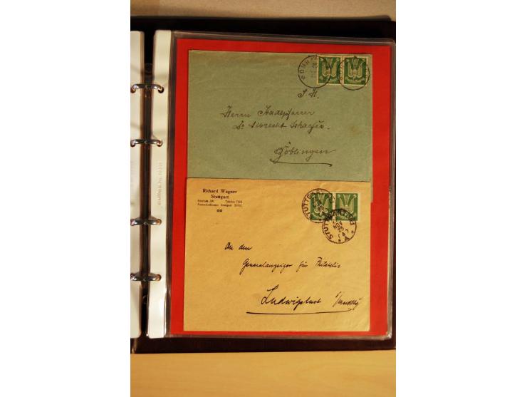 1923/32, umfangreiche Sammlung mit einigen hundert Briefen und Karten, sauber nach Ausgaben sortiert mit vielen besseren Einz