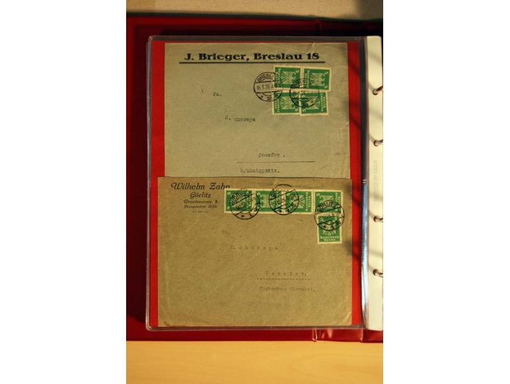 1923/32, umfangreiche Sammlung mit einigen hundert Briefen und Karten, sauber nach Ausgaben sortiert mit vielen besseren Einz