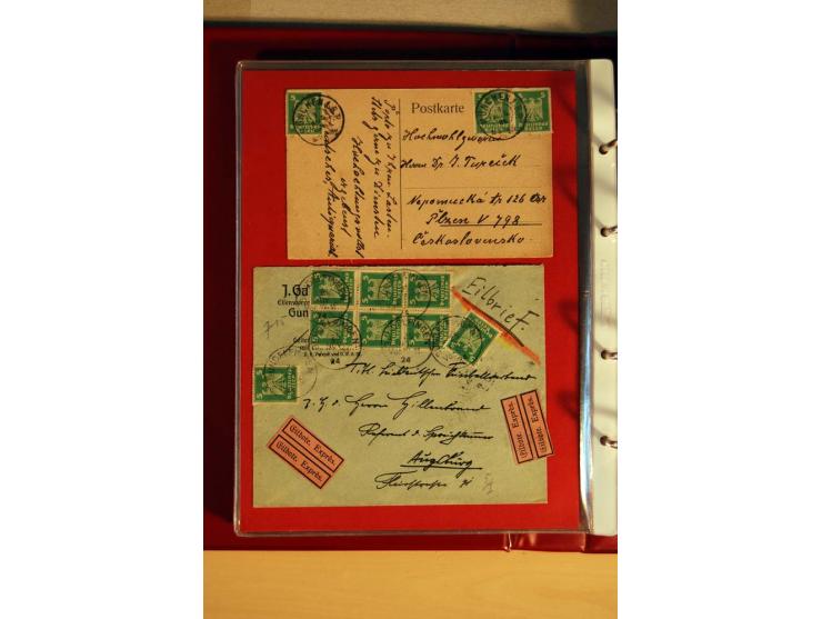 1923/32, umfangreiche Sammlung mit einigen hundert Briefen und Karten, sauber nach Ausgaben sortiert mit vielen besseren Einz