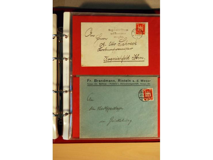 1923/32, umfangreiche Sammlung mit einigen hundert Briefen und Karten, sauber nach Ausgaben sortiert mit vielen besseren Einz