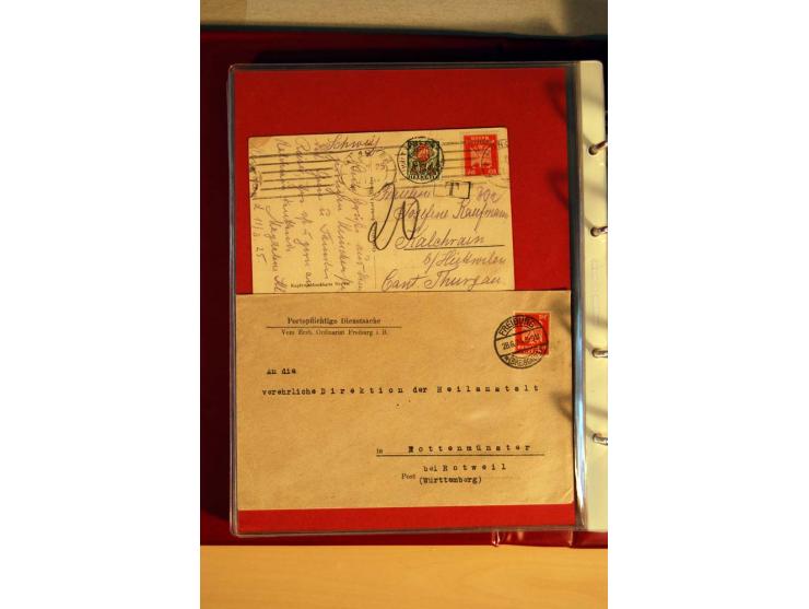 1923/32, umfangreiche Sammlung mit einigen hundert Briefen und Karten, sauber nach Ausgaben sortiert mit vielen besseren Einz