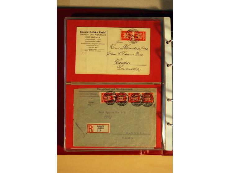 1923/32, umfangreiche Sammlung mit einigen hundert Briefen und Karten, sauber nach Ausgaben sortiert mit vielen besseren Einz