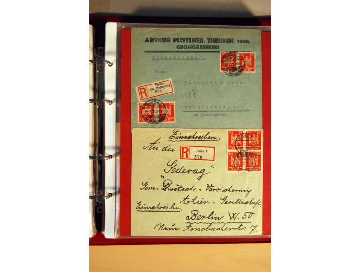 1923/32, umfangreiche Sammlung mit einigen hundert Briefen und Karten, sauber nach Ausgaben sortiert mit vielen besseren Einz