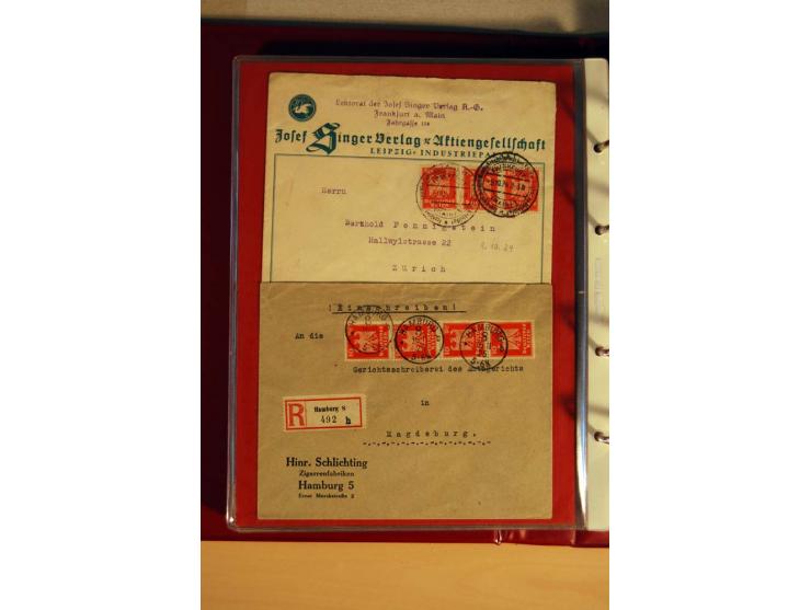 1923/32, umfangreiche Sammlung mit einigen hundert Briefen und Karten, sauber nach Ausgaben sortiert mit vielen besseren Einz