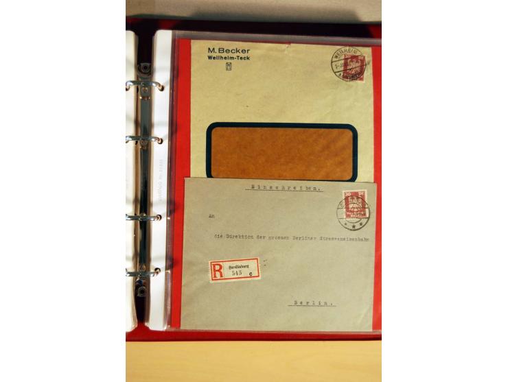 1923/32, umfangreiche Sammlung mit einigen hundert Briefen und Karten, sauber nach Ausgaben sortiert mit vielen besseren Einz