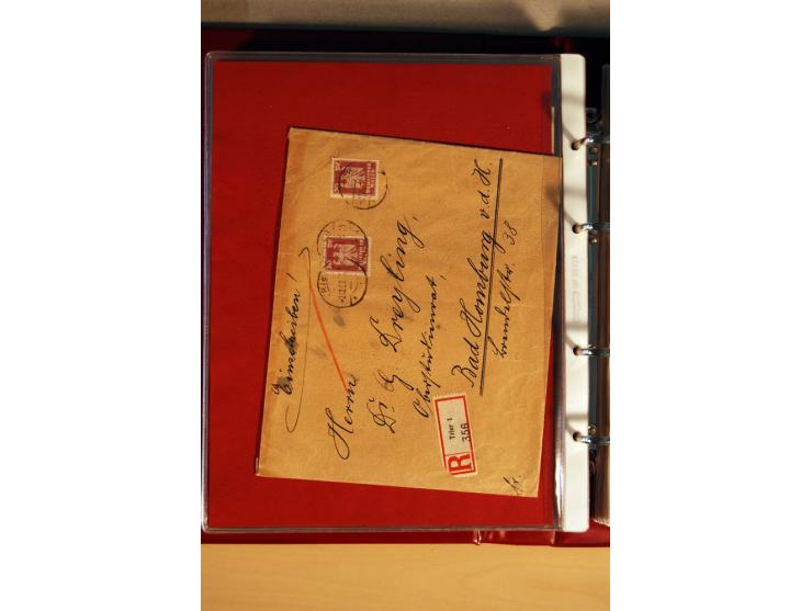 1923/32, umfangreiche Sammlung mit einigen hundert Briefen und Karten, sauber nach Ausgaben sortiert mit vielen besseren Einz