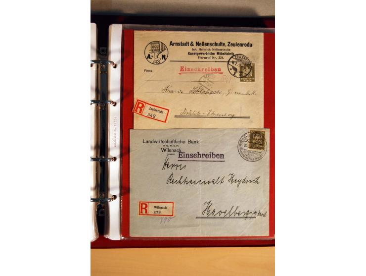 1923/32, umfangreiche Sammlung mit einigen hundert Briefen und Karten, sauber nach Ausgaben sortiert mit vielen besseren Einz