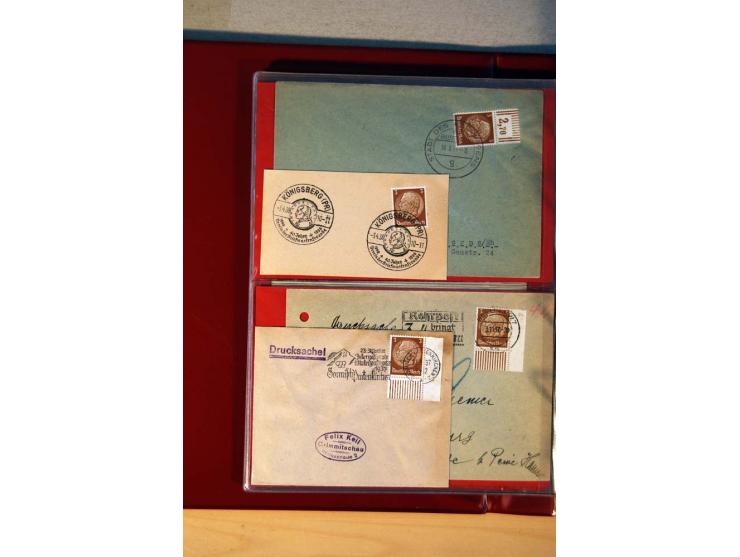 1932/40, Hindenburg-Freimarkenausgabe, umfangreiche Sammlung mit einigen hundert Briefen und Karten, dabei bessere Einzel- un