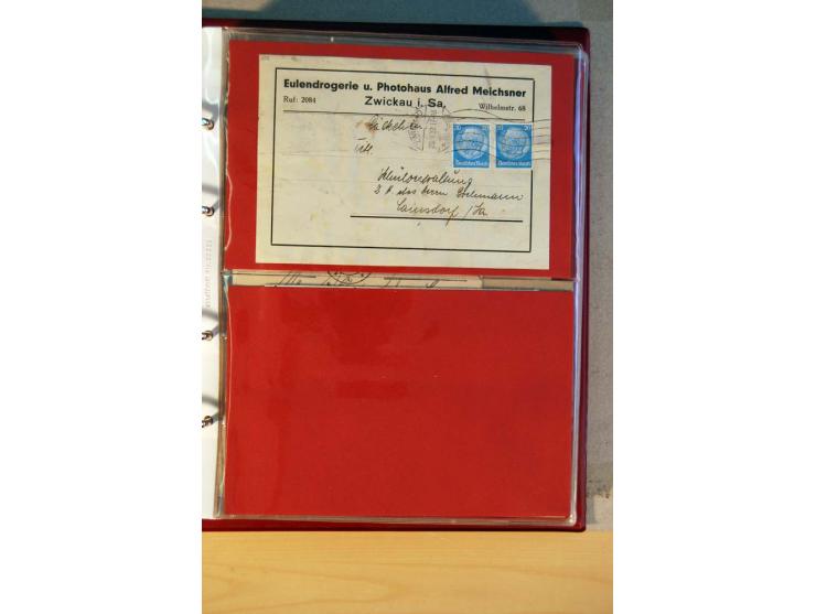 1932/40, Hindenburg-Freimarkenausgabe, umfangreiche Sammlung mit einigen hundert Briefen und Karten, dabei bessere Einzel- un