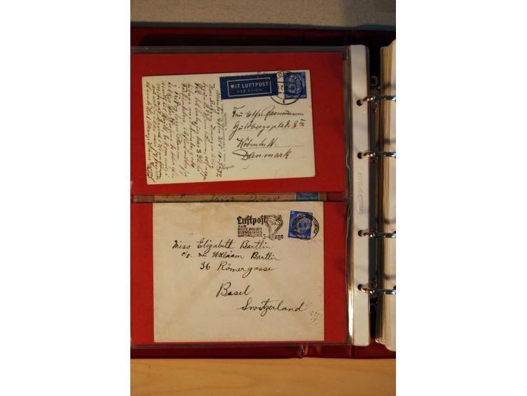 1932/40, Hindenburg-Freimarkenausgabe, umfangreiche Sammlung mit einigen hundert Briefen und Karten, dabei bessere Einzel- un