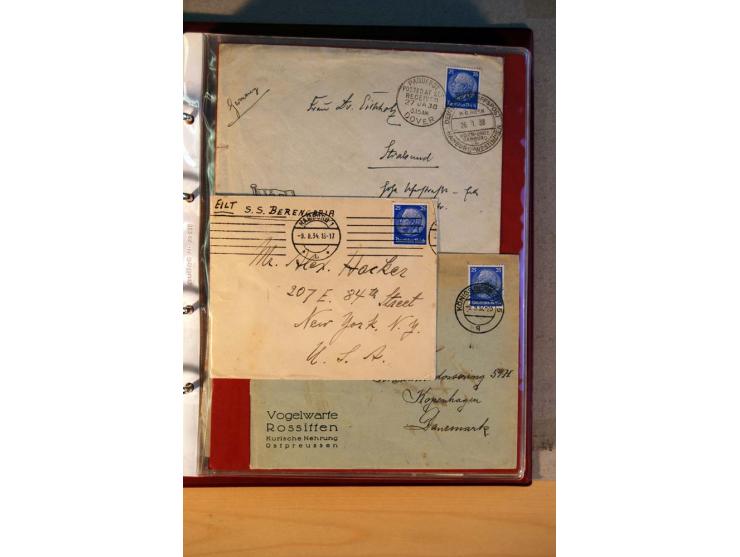 1932/40, Hindenburg-Freimarkenausgabe, umfangreiche Sammlung mit einigen hundert Briefen und Karten, dabei bessere Einzel- un