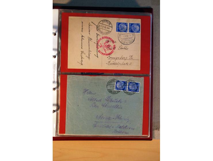 1932/40, Hindenburg-Freimarkenausgabe, umfangreiche Sammlung mit einigen hundert Briefen und Karten, dabei bessere Einzel- un