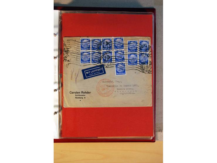 1932/40, Hindenburg-Freimarkenausgabe, umfangreiche Sammlung mit einigen hundert Briefen und Karten, dabei bessere Einzel- un