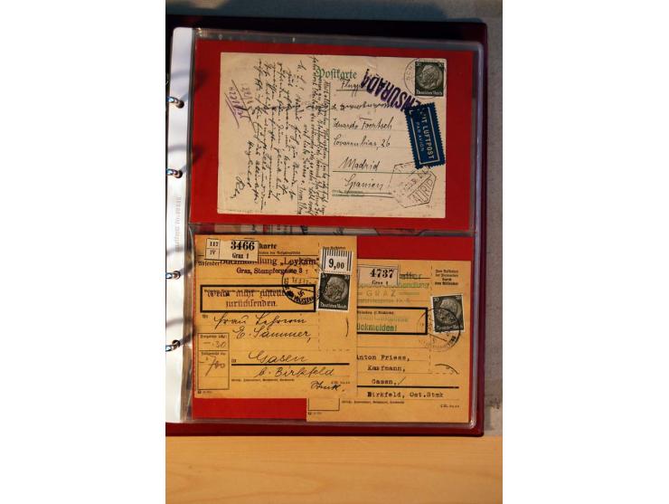 1932/40, Hindenburg-Freimarkenausgabe, umfangreiche Sammlung mit einigen hundert Briefen und Karten, dabei bessere Einzel- un