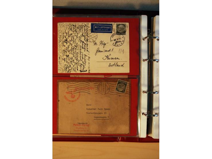 1932/40, Hindenburg-Freimarkenausgabe, umfangreiche Sammlung mit einigen hundert Briefen und Karten, dabei bessere Einzel- un