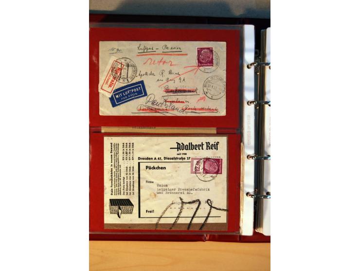 1932/40, Hindenburg-Freimarkenausgabe, umfangreiche Sammlung mit einigen hundert Briefen und Karten, dabei bessere Einzel- un